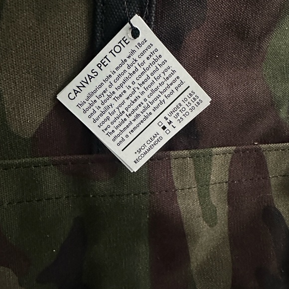 Love Thy Beast- Waxed Camouflage Canvas Pet Tote Bag - Picture 8 of 11